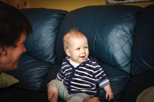 Sonja and Uncle Matt having a laugh